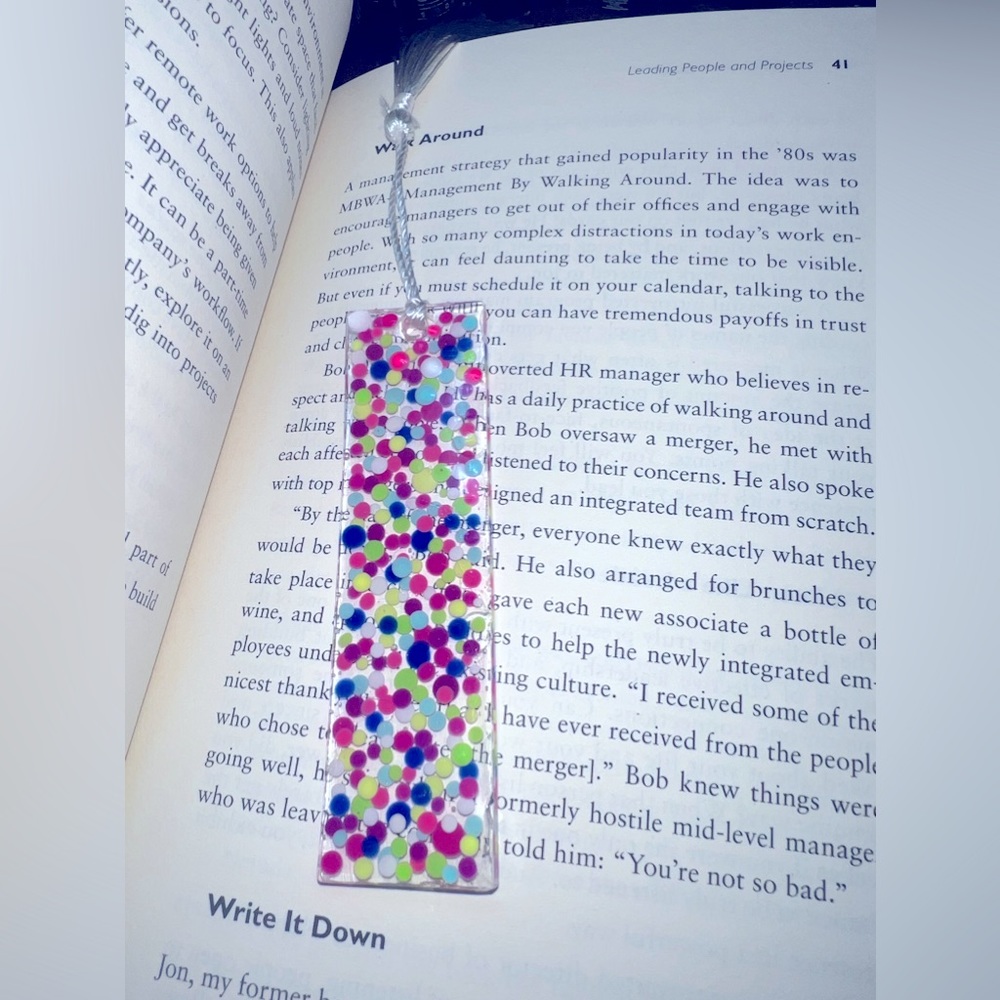 Resin Polk-a-Dot Bookmark